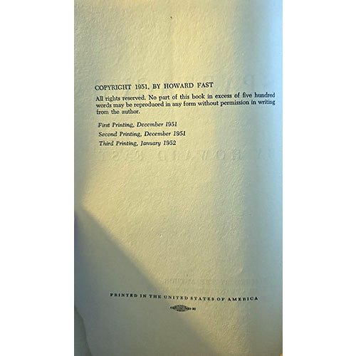 Spartacus — Howard Fast (1952 Self - Published Edition) – rare, vintage, or collectible item from Deb’s Book Paradise