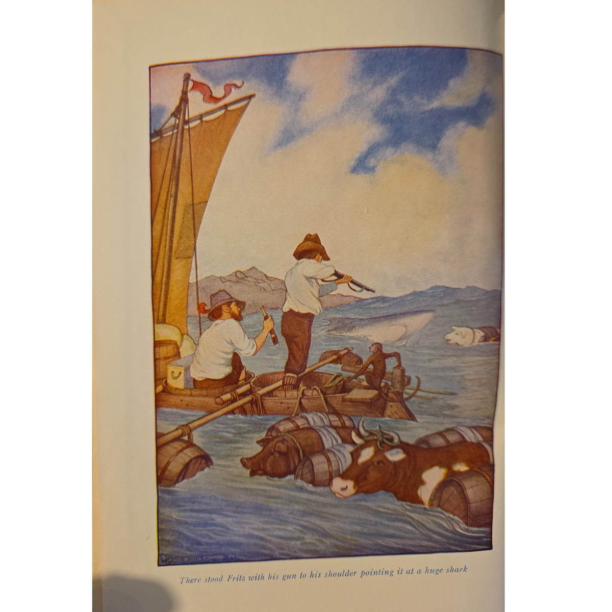 The Swiss Family Robinson by Johann Rudolf Wyss - Vintage 1955 Hardcover