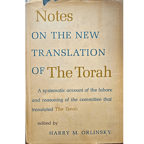 Notes on the New Translation of The Torah – rare and collectible book from Deb’s Rare Books