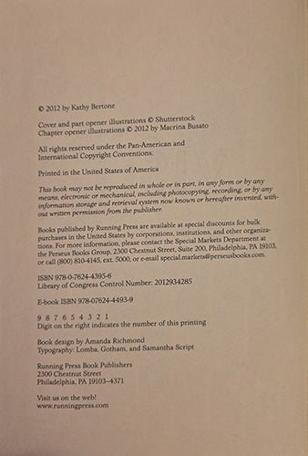 Copyright page of The Art of the Visit showing first printing 2012