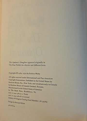 A photographed book interior page showing copyright and publisher text on an off-white page.