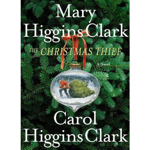 Cover of The Christmas Thief featuring a glass ornament with a winter scene, set against a lush green pine background.