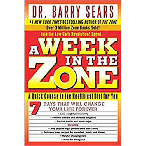 brightly colored yellow and red cover of The book A Week in the Zone.
