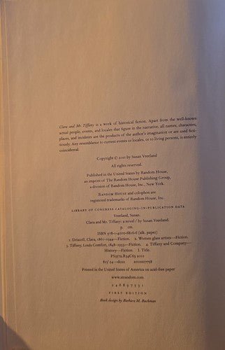 Clara and Mr. Tiffany – rare, vintage, or collectible item from Deb’s Book Paradise