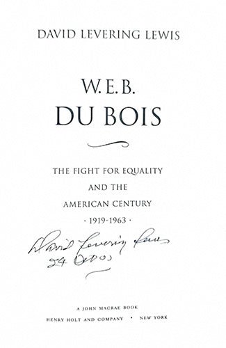 W.E.B. Du Bois: The Fight for Equality and the American Century, 1919–1963 – rare, vintage, or collectible item from Deb’s Book Paradise