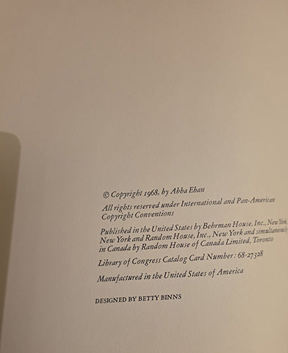 My People — Signed First Edition (1968) by Abba Eban