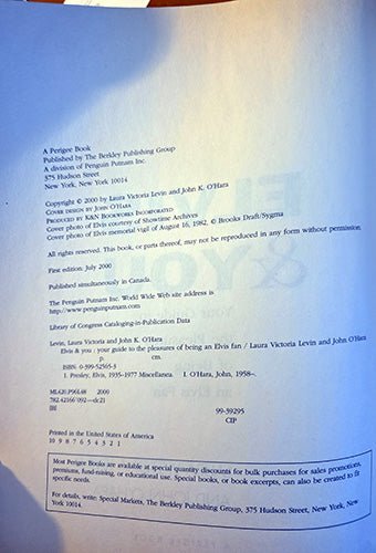 Elvis & You: Your Guide to the Pleasures of Being an Elvis Fan – rare, vintage, or collectible item from Deb’s Book Paradise