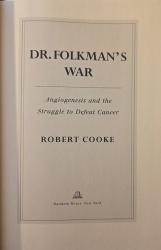 Dr. Folkman’s War title page by Robert Cooke