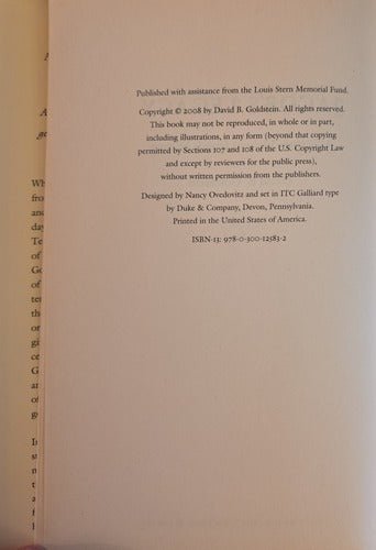 Jacob’s Legacy copyright page Yale University Press