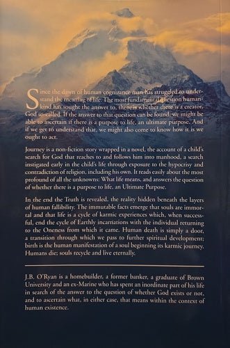 Journey to the Soul back cover with philosophical description