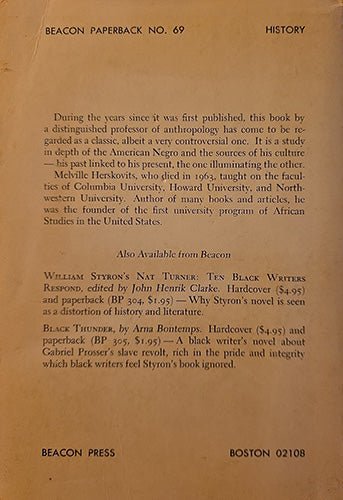 back cover historical quotation and age toning, from the Doane Perry collection