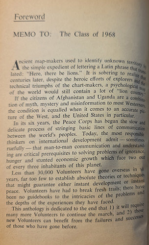 THE PEACE CORPS READER