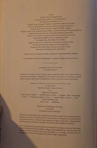 The Piano Teacher – rare, vintage, or collectible item from Deb’s Book Paradise