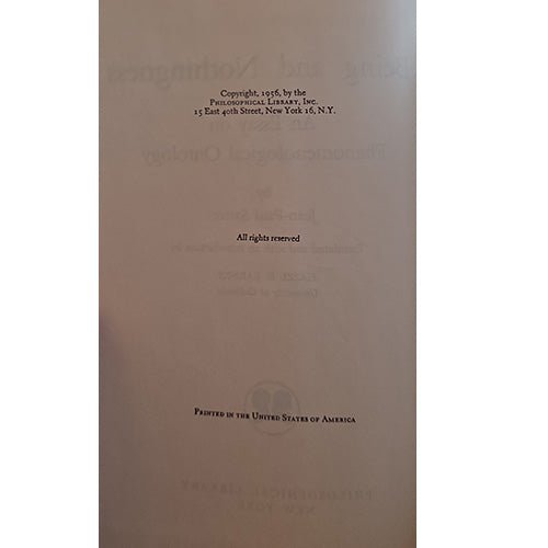 Being and Nothingness (1956 First U.S.) — Jean - Paul Sartre – rare, vintage, or collectible item from Deb’s Book Paradise