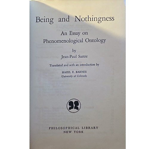 Being and Nothingness (1956 First U.S.) — Jean - Paul Sartre – rare, vintage, or collectible item from Deb’s Book Paradise