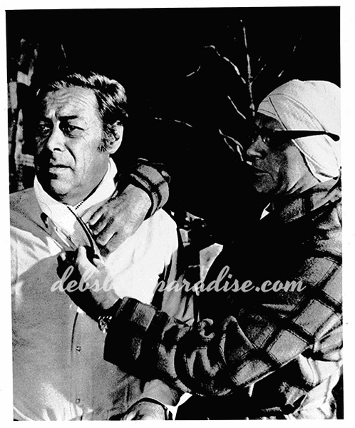 Richard Burton and Rex Harrison in Staircase movie still