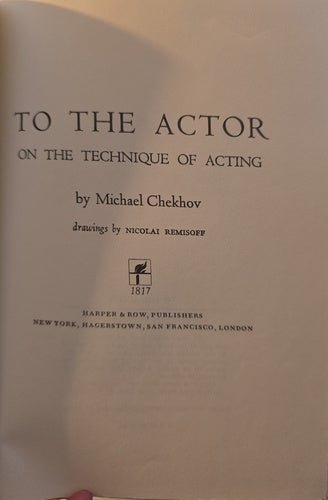 To the Actor: On the Technique of Acting – rare, vintage, or collectible item from Deb’s Book Paradise