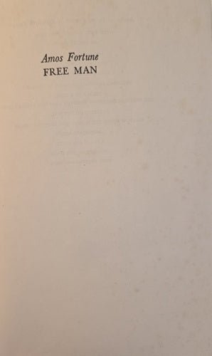Amos Fortune, Free Man – rare, vintage, or collectible item from Deb’s Book Paradise