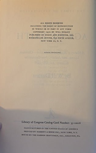 Will Durant — The Age of Faith – rare, vintage, or collectible item from Deb’s Book Paradise