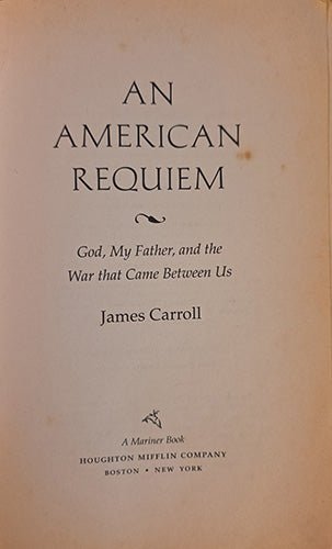 Title page of An American Requiem God My Father and the War That Came Between Us