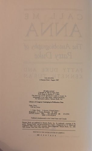 Call Me Anna – rare, vintage, or collectible item from Deb’s Book Paradise