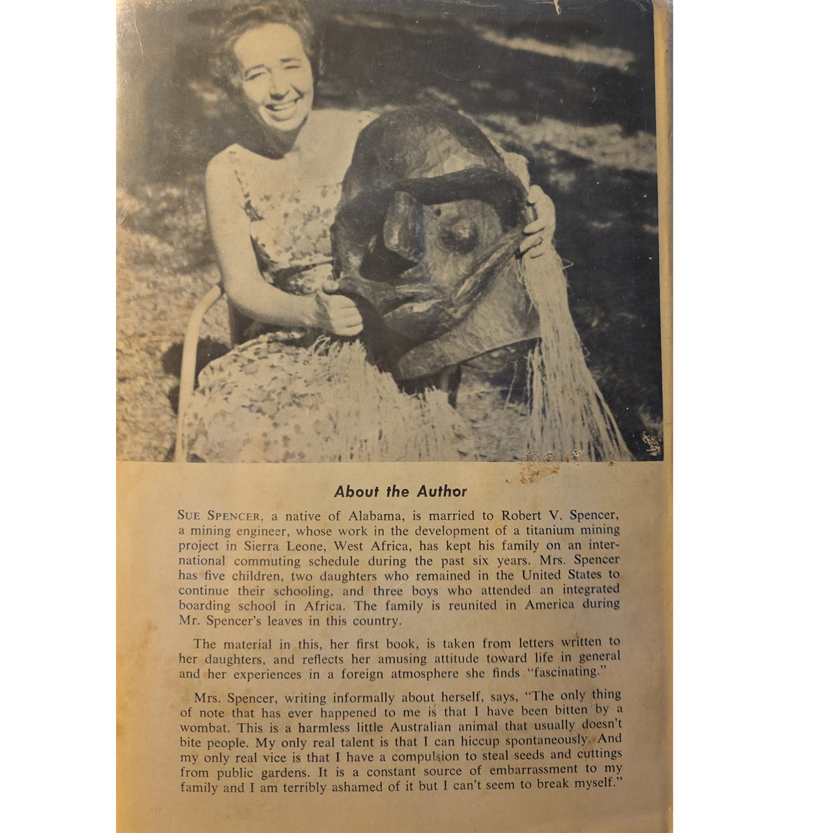 A vintage book or magazine page featuring two black-and-white portraits of a man, with a beige text section titled 'About the Author' below.