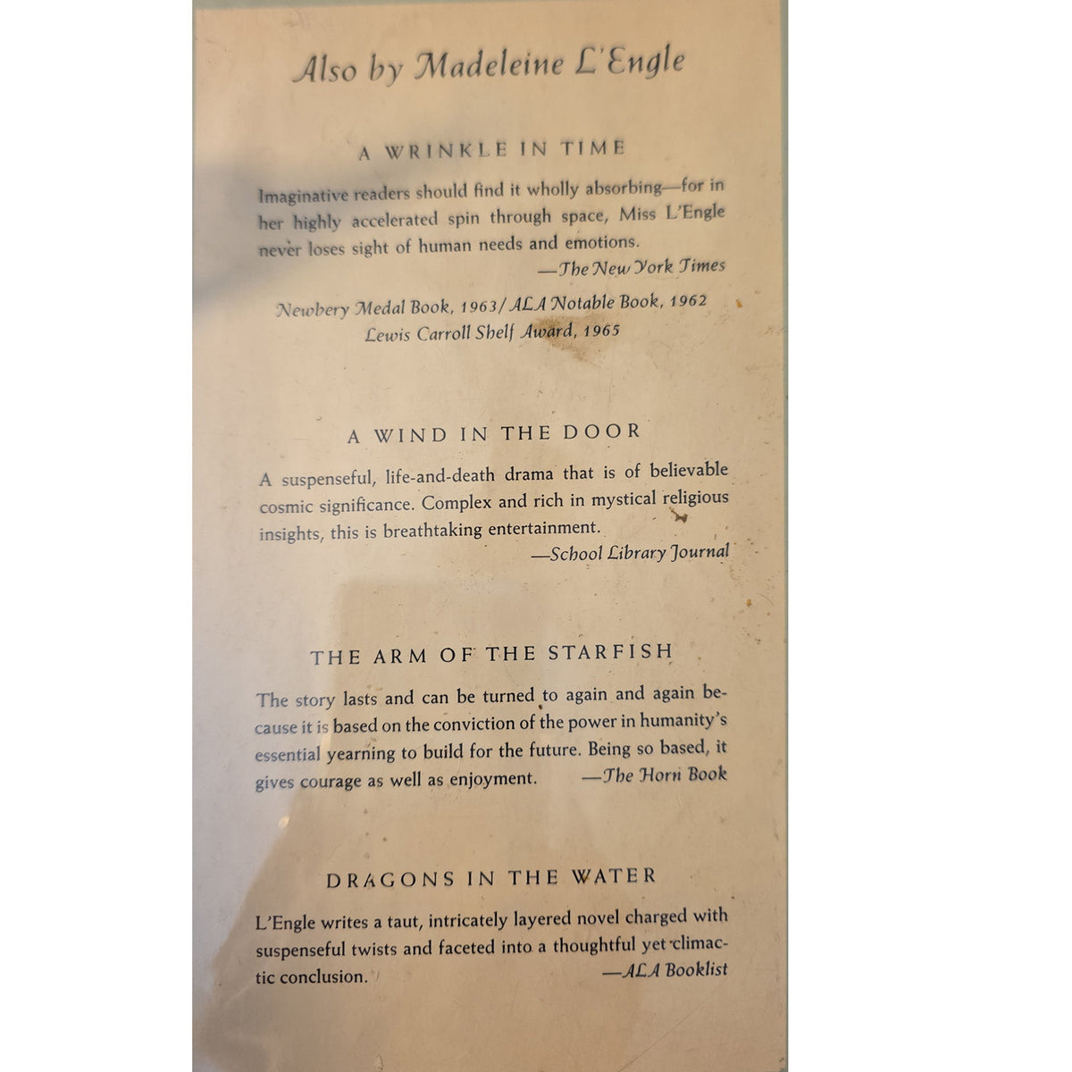 First Edition 1978 "A Swiftly Tilting Planet" by Madeleine L'Engle (Hardcover with Dust Jacket)