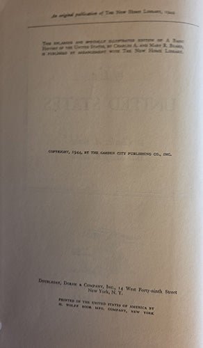 The Beards’ Basic History of the United States — Vintage Hardcover, Early 20th Century – rare, vintage, or collectible item from Deb’s Book Paradise