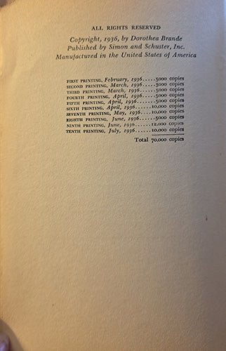 Wake Up and Live! Dorothea Brande – rare, vintage, or collectible item from Deb’s Book Paradise