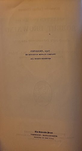 Selected Poems of Robert Browning – rare, vintage, or collectible item from Deb’s Book Paradise