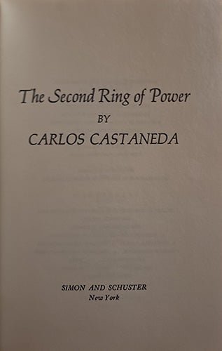 The Second Ring of Power — Carlos Castaneda — 1977 First Edition, First Printing, Near Fine in Brodart – rare, vintage, or collectible item from Deb’s Book Paradise