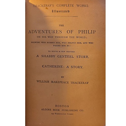 Seven Volume Set of The Work of William Thackeray – rare, vintage, or collectible item from Deb’s Book Paradise