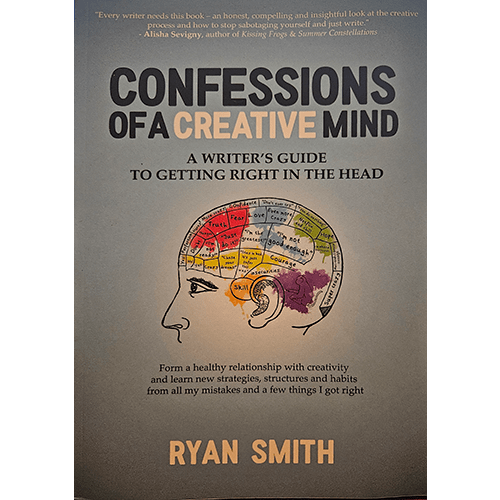 The cover of "Confessions of a Creative Mind" features an abstract design, blending vibrant colors and dynamic shapes that evoke the chaotic yet beautiful nature of creativity. The title is prominently displayed in bold, modern typography, suggesting the book's introspective and artistic theme.