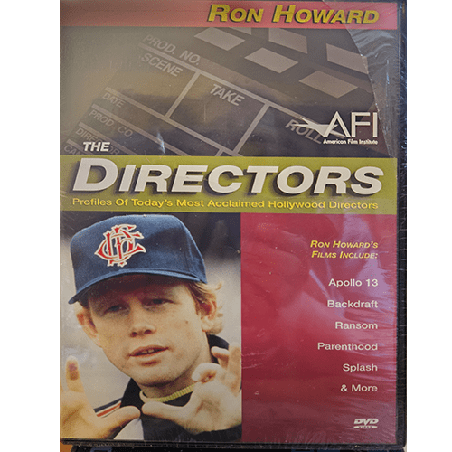  DVD cover of The Directors: Ron Howard, featuring a portrait of the director and his filmography. Highlights include Apollo 13, Backdraft, Ransom, and Parenthood. Produced by the AFI.