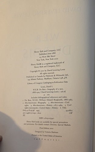 W.E.B. Du Bois: The Fight for Equality and the American Century, 1919–1963 – rare, vintage, or collectible item from Deb’s Book Paradise