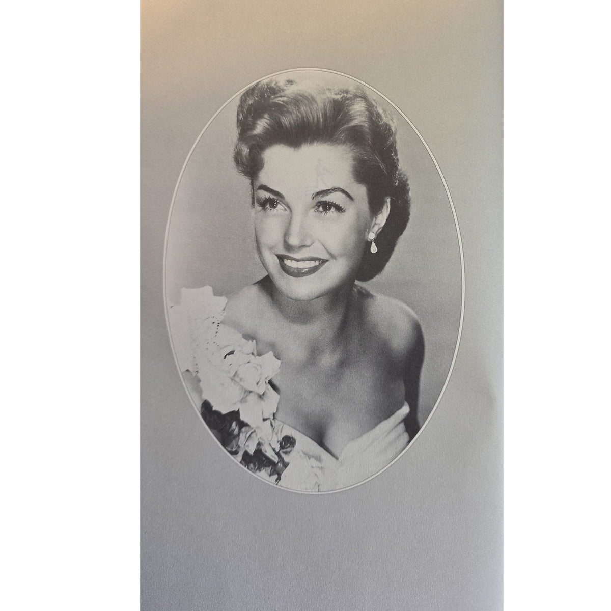 Black-and-white portrait of Esther Williams reproduced inside The Million Dollar Mermaid.