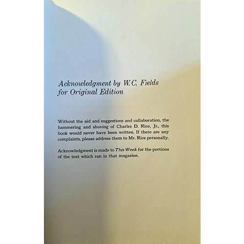 Fields for President by WC Fields – rare, vintage, or collectible item from Deb’s Book Paradise