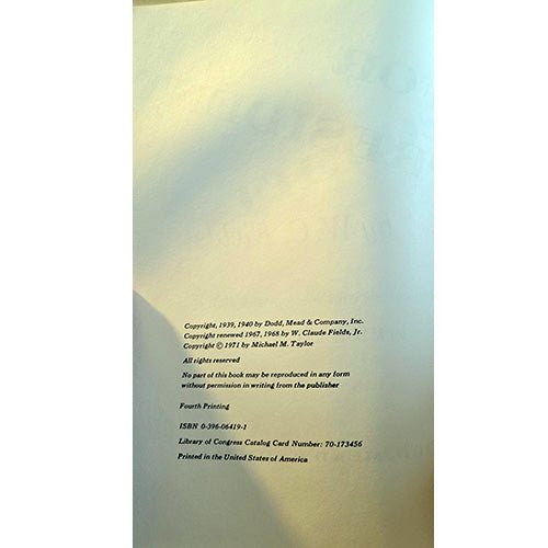 Fields for President by WC Fields – rare, vintage, or collectible item from Deb’s Book Paradise