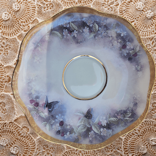 Bradford Editions “Flight of Fancy” Teacup & Saucer – Collectible Bone China
