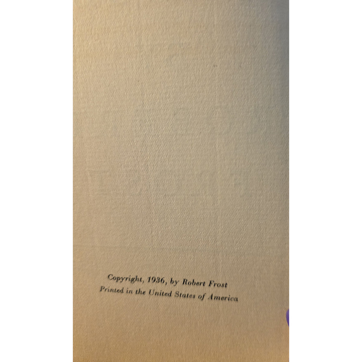 Robert Frost: A Further Range
