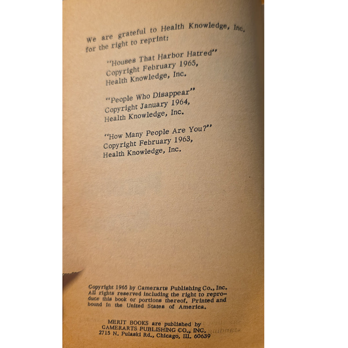 Ghosts, Ghouls and Other Peculiar People — Brad Steiger — Signed Association Copy Presented to Ivan T. Sanderson