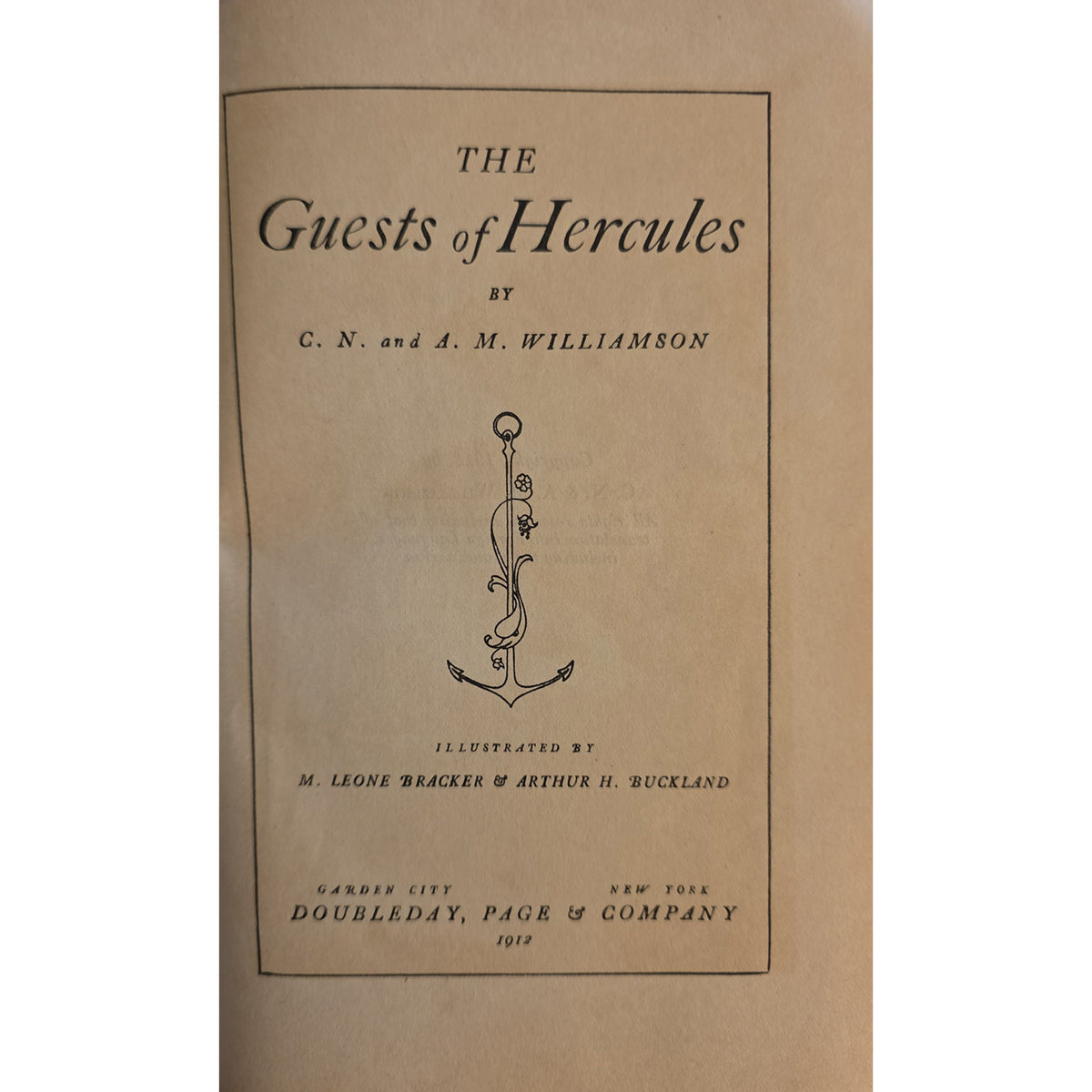 The half title of the book 'The Guests of Hercules' by C. N.