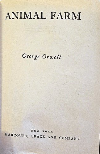Animal Farm First Edition George Orwell – rare, vintage, or collectible item from Deb’s Book Paradise