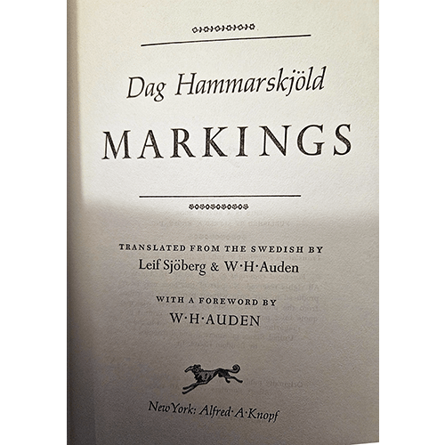 Markings: Dag Hammarskjold