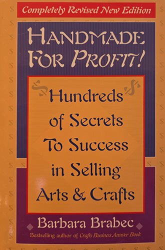 Book cover of 'Handmade for Profit!' by Barbara Brabec with a brown and purple color scheme.