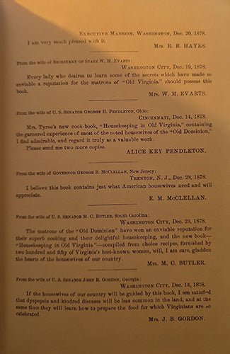 Housekeeping in Old Virginia — 1965 Facsimile Reprint of the 1879 Edition – rare, vintage, or collectible item from Deb’s Book Paradise