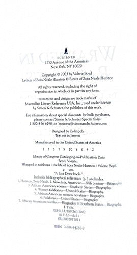 Wrapped in Rainbows: The Life of Zora Neale Hurston – rare, vintage, or collectible item from Deb’s Book Paradise