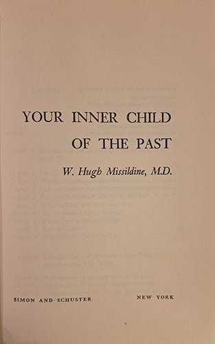 Title page of Your Inner Child of the Past by W. Hugh Missildine, published by Simon and Schuster
