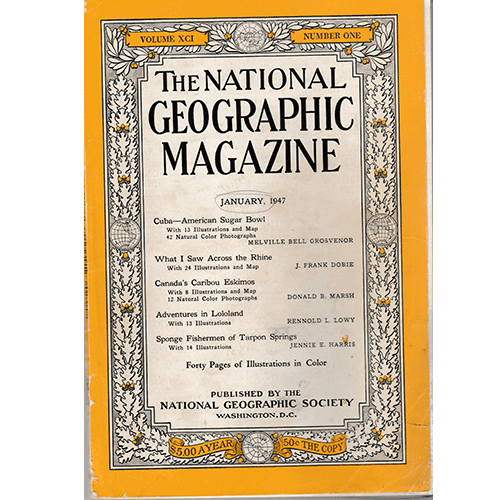 The National Geographic Magazine- 1947 Four Issues