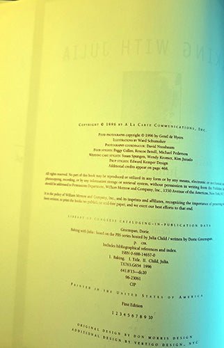 Baking With Julia — First Edition, Signed by Julia Child & Chris Hegedus – rare, vintage, or collectible item from Deb’s Book Paradise